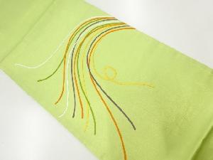 リサイクル　紐模様刺繍袋帯